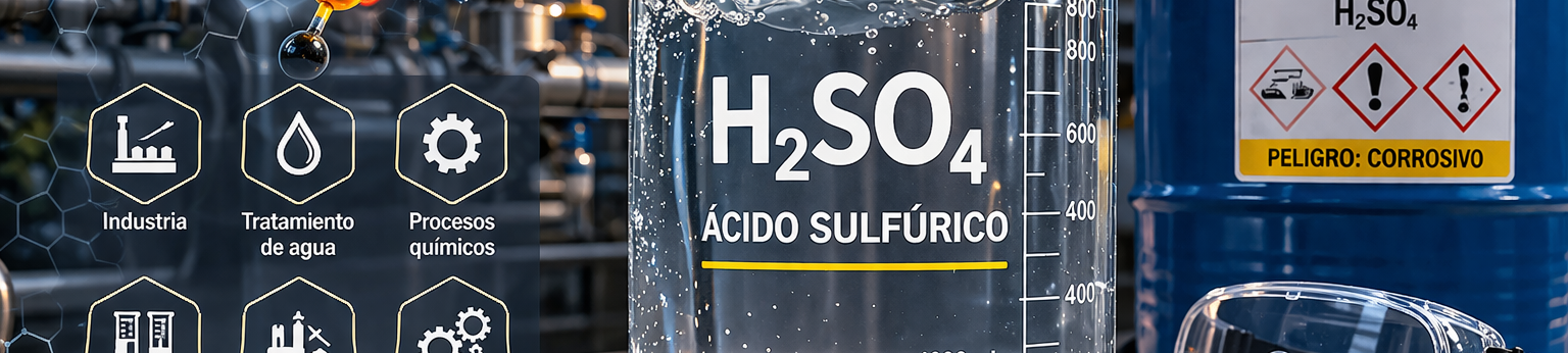 Ácido sulfúrico en entorno industrial