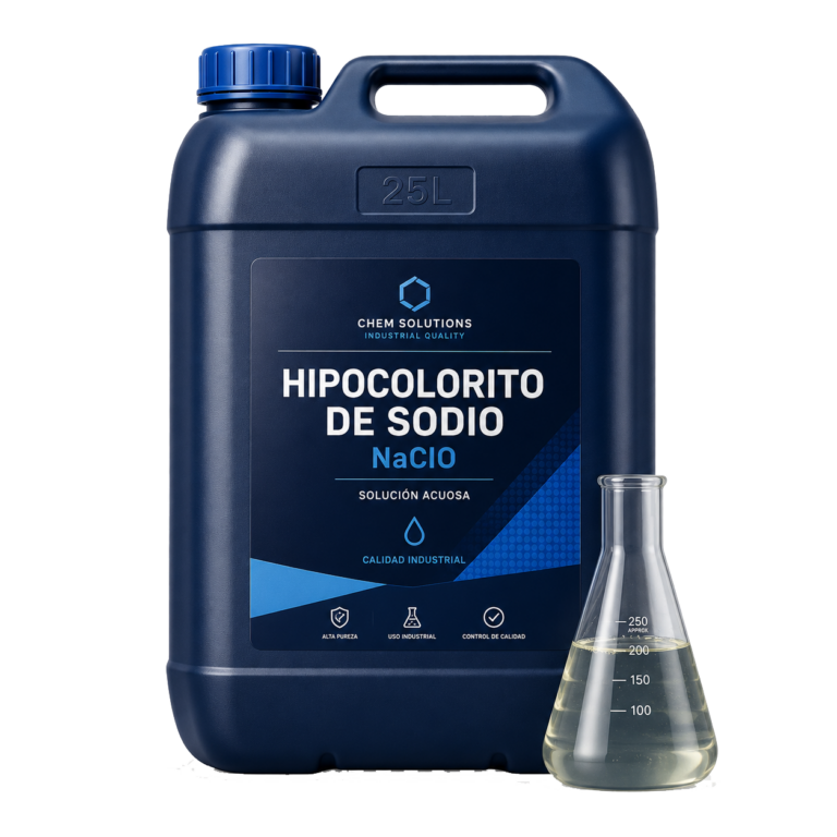 Hipoclorito de sodio industrial en presentacion quimica