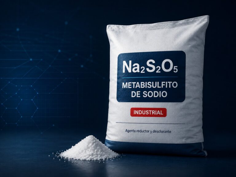 Metabisulfito de Sodio Na₂S₂O₅ en presentación industrial