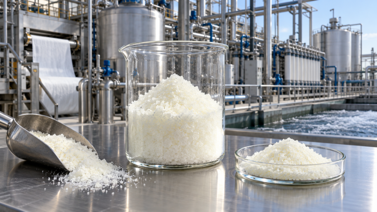 Hidrosulfito de sodio en instalación industrial